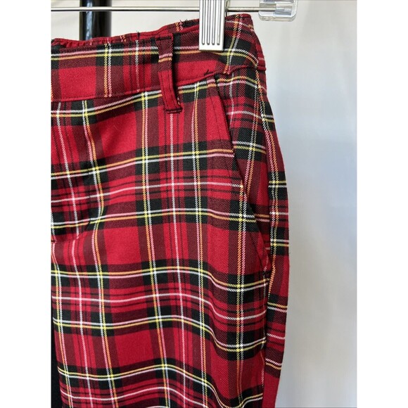 Hot Topic Size Small Plaid Split Straight Trouser Pant Red Black Grunge Punk - Picture 6 of 8